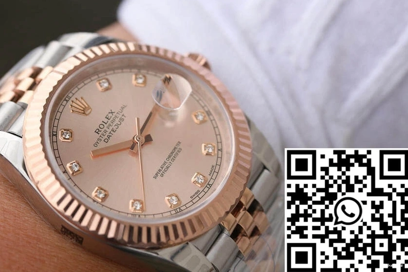 Gold Dial Sundust Rose Datejust EW Rolex M126331-0008 Factory 0329